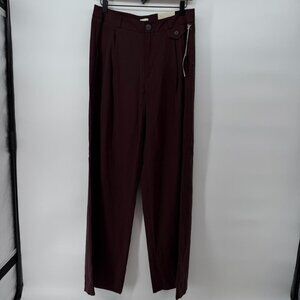 NWT A New Day Size 8 Trouser Dress Pants Womens Brown Pleated Front